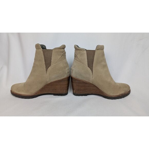 SOREL sz. 7 Boots After Hours Casual Chelsea Wedge Bootie Brown Tan Leather - Picture 7 of 12